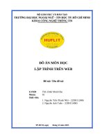 Đồ Án môn học lập trình trên web