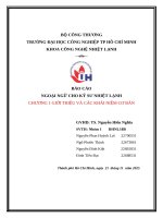 IUH - BÁO CÁO NGOẠI NGỮ CHO KỸ SƯ NHIỆT LẠNH - GIỚI THIỆU VÀ CÁC KHÁI NIỆM CƠ BẢN