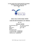 Báo cáo cuối kì học phần chuyên Đề internet of things Đề tài smart home