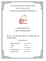 Tiểu luận môn lập trình nhúng Đề tài  lập trình Điều khiển 4 led nhấp nháy với stm32f103c8t6