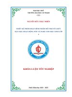 Thiết kế phim hoạt hình nhằm hỗ trợ tổ chức dạy học hoạt Động nói và nghe cho học sinh lớp 4