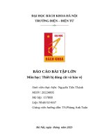 Báo cáo bài tập lớn môn học thiết bị Đóng cắt và bảo vệ