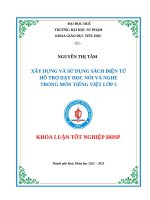 Xây dựng và sử dụng sách Điện tử hỗ trợ dạy học nói và nghe trong môn tiếng việt lớp 5