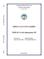 Khóa luận tốt nghiệp thiết kế và xây dựng game 2d