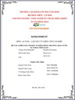 Đề tài thiết kế lắp Đặt tủ Điện băng truyền chạy tuần tự theo thời gian