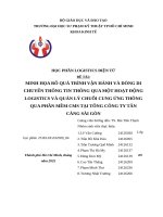 Minh họa rõ quá trình vận hành và dòng di chuyển thông tin thông qua một hoạt Động logistics và quản lý chuỗi cung Ứng thông qua phần mềm cms tại tổng công ty tân cảng sài gòn