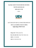 Quản trị nguồn nhân lực trong môi trường số tiểu luận không thuyết trình ngân hàng tmcp xyz