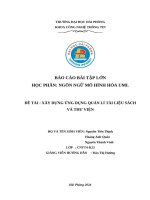 Đề tài  xây dựng Ứng dụng quản lí tài liệu sách và thư viện