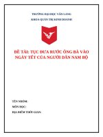 Đề tài tục Đưa rước Ông bà vào ngày tết của người dân nam bộ