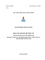 Báo cáo chuyên Đề thực tế chi nhánh miền trung  tổng công ty truyền hình cáp việt nam