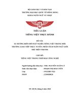 Xu hướng biến Đổi ngữ nghĩa tiếng việt trong môi trường giao tiếp trực tuyến phân tích ngôn ngữ giới trẻ trên tiktok