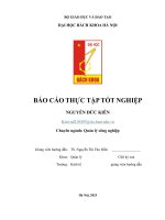 Báo cáo thực tập tốt nghiệp  Địa Điểm thực tập công ty cổ phần dịch vụ hàng hóa phim chính hà nội