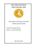 Kỹ năng giao tiếp trong kinh doanh