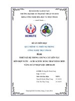 Thiết kế hệ thống chưng cất liên tục hỗn hợp nước – acid acetic bằng thap mâm chóp  năng suất nhập liệu 2000 kgh