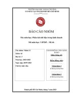 Báo cáo nhóm tên môn học phân tích dữ liệu trong kinh doanh