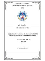 Chủ Đề các yếu tố Ảnh hưởng Đến Điểm trung bình tích luỹ học tập của sinh viên neu Đại học kinh tế quốc dân