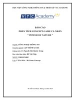 Báo cáo phân tích concept game cá nhân power of nature