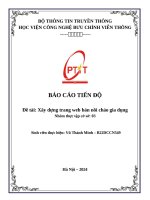 Báo cáo tiến Độ Đề tài xây dựng trang web bán nồi chảo gia dụng