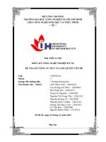 IUH - KỸ NĂNG NGHỀ NGHIỆP KỸ SƯ - ĐỀ TÀI: KỸ NĂNG TƯ DUY VÀ GIẢI QUYẾT VẤN ĐỀ