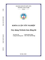 Khóa luận tốt nghiệp xây dựng website bán Đồng hồ
