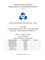 Vận dụng triết học mác – lênin vào việc phát triển khoa học – công nghệ Ở việt nam hiện nay