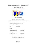 Hệ thống thông tin quản lý Đề tài xây dựng kênh tiktok english tips 101