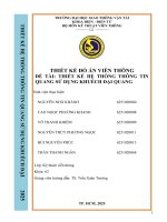 Thiết kế Đồ Án viễn thông Đề tài thiết kế hệ thống thông tin quang sử dụng khuếch Đại quang