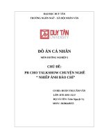 Chủ Đề pr cho talkshow chuyện nghề “ nhiếp Ảnh báo chí”