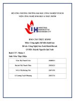 Báo cáo thực hành môn công nghệ chế biến bánh kẹo Đề tài công nghệ sản xuất bánh biscuit