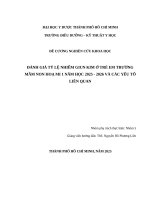 Đánh giá tỷ lệ nhiễm giun kim Ở trẻ em trường mầm non hoạ mi 1 năm học 2025   2026 và các yếu tố liên quan