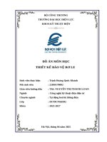 Đồ Án môn học thiết kế bảo vệ rơ le