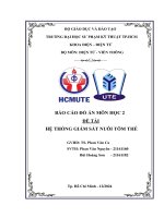 Báo cáo Đồ Án môn học 2 Đề tài hệ thống giám sát nuôi tôm thẻ