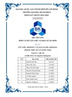 Đề tài vật liệu aerogel và cellulose aerogel trong việc xử lý nước thải