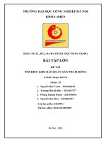 Đề tài tìm hiểu kho bảo quản sản phẩm Đông