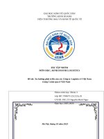 Đề tài xu hướng phát triển của các công ty logistics Ở việt nam trong 5 năm qua Ở việt nam