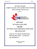 IUH - KỸ NĂNG GIAO TIẾP - KỸ NĂNG GIAO TIẾP BẰNG NGÔN NGỮ, PHI NGÔN NGỮ