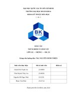 Báo cáo thí nghiệm vi sinh vật