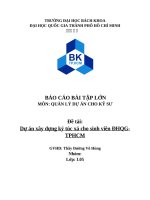 Đề tài dự Án xây dựng ký túc xá cho sinh viên Đhqgtphcm