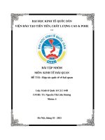 Bài tập nhóm môn kinh tế hải quan Đề tài  hợp tác quốc tế về hải quan