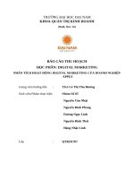 Digital marketing phân tích hoạt Động digital marketing của doanh nghiệp apple
