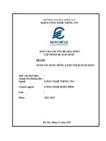 Lập trình blockchain Đề tài giám sát hàng Đông lạnh với blockchain