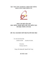 Đề tài chatbot hỗ trợ người nội trợ