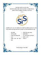 Nghiên cứu các tác Động của những chính sách của nhà nước Đối với thị trường sự kiện tại thành phố hà nội