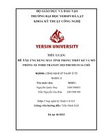 Đề tài Ứng dụng máy tính trong thiết kế và mô phỏng xe ford transit 2025 premium 16 chỗ