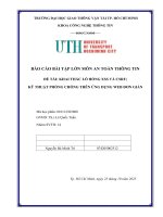 Báo cáo bài tập lớn môn an toàn thông tin Đề tài khai thác lỗ hổng xss và csrf; kỹ thuật phòng chống trên Ứng dụng web Đơn giản