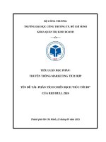 Đề tài phân tích chiến dịch húc tới Đi của red bull 2024