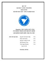 Chuyên Đề  thực phẩm chức năng fucoidan trong hỗ trợ sức khỏe cho bệnh nhân Điều trị ung thư