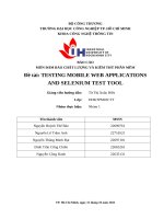 Đề tài testing mobile web applications and selenium test tool