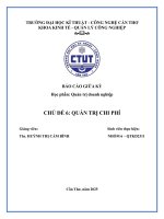 Báo cáo giữa kỳ học phần quản trị doanh nghiệp chủ Đề 6 quản trị chi phí