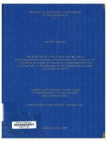 000070765 THE EFFECTS OF ACTIVATING AND PROVIDING BACKGROUND KNOWLEDGE, AND PROVIDING VOCABULARY ON ELEMENTARY STUDENTS' READING COMPREHENSION AND MOTIVATION: AN EXPERIMENT OF TEACHING PRE-READING ACTIVITIES AT QNTTC TÁC ĐỘNG CỦA VIỆC KÍCH HOẠT VÀ CUNG CẤ